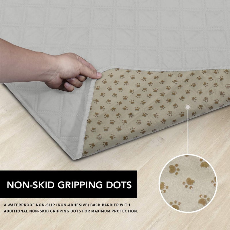 Easy-Going 100% Waterproof Dog Bed Cover, Non-Slip Pet Blanket for Furniture, Washable Couch Cover, Repleasement Sofa Cover (86X82 in,Light Gray) - Image 3